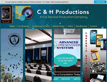Tablet Screenshot of candhproductions.net